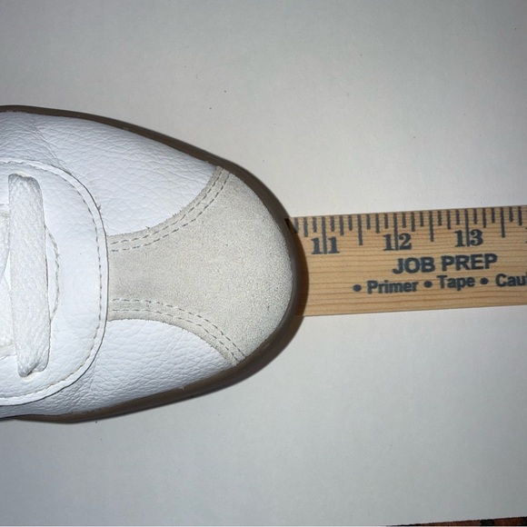 Adidas VL Court Low Top Women’s White and Black Leather Sneakers with Brown Sole - Picture 8 of 14